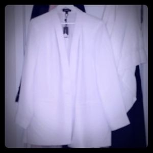 Express NWT XL boyfriend jacket white